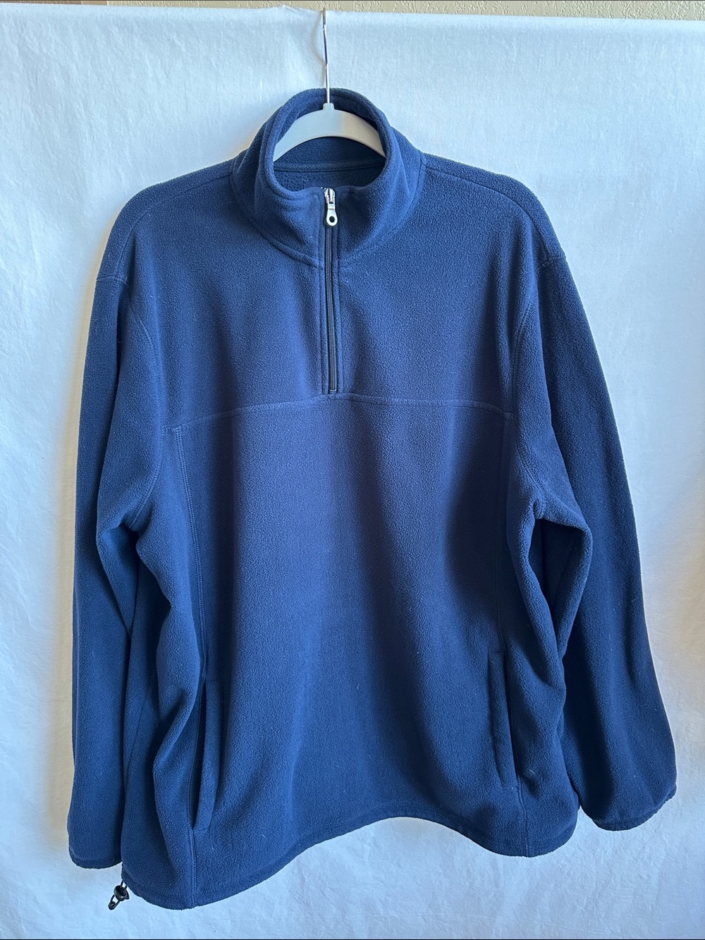 Croft & Barrow deep navy 1/4-zip fleece pullover, size XL